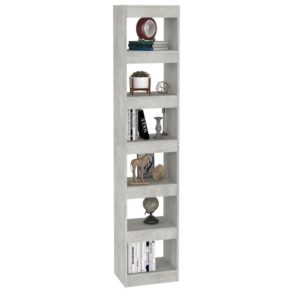 vidaXL Bibliotecă/Separator cameră, gri beton, 40x30x198 cm vidaXL Bibliotecă/Separator cameră, gri beton, 40x30x198 cm