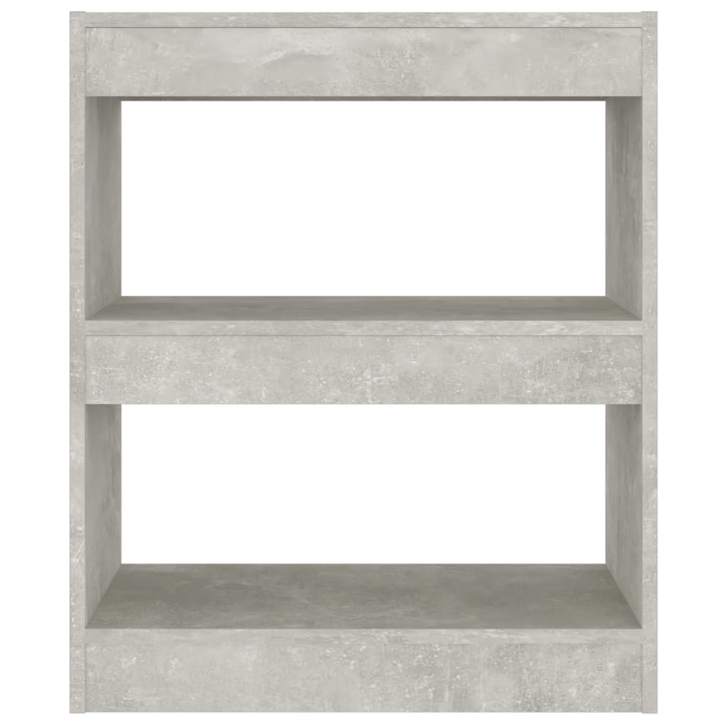 vidaXL Bibliotecă/Separator cameră, gri beton, 60x30x72 cm