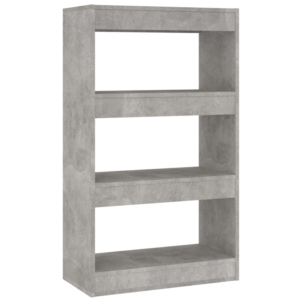 vidaXL Bibliotecă/Separator cameră, gri beton, 60x30x103 cm, PAL