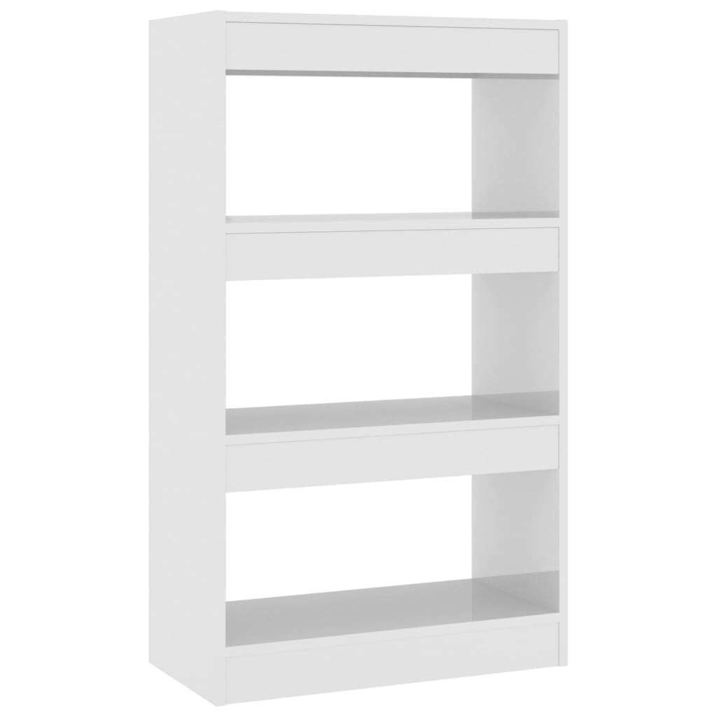 vidaXL Bibliotecă/Separator cameră, alb extralucios, 60x30x103 cm, PAL