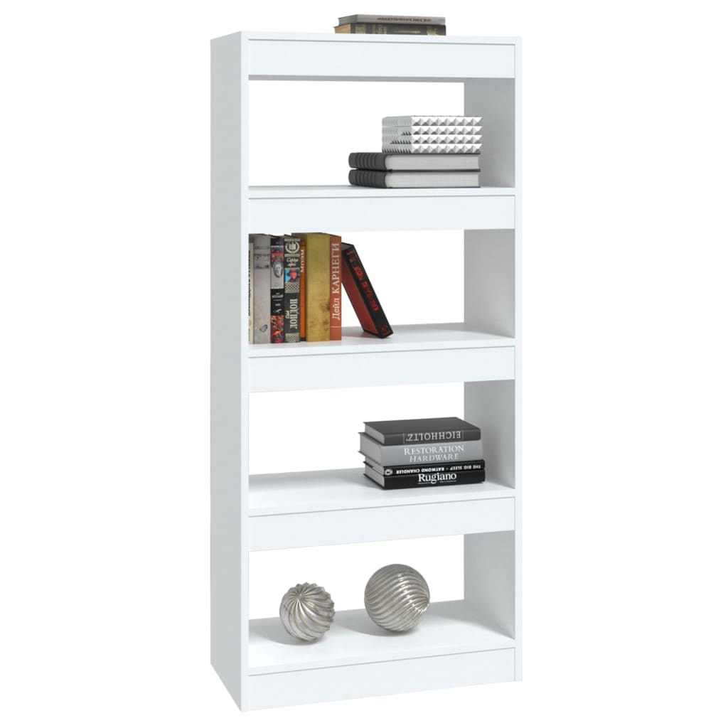 vidaXL Bibliotecă/Separator cameră, alb, 60x30x135 cm, lemn prelucrat vidaXL Bibliotecă/Separator cameră, alb, 60x30x135 cm, lemn prelucrat