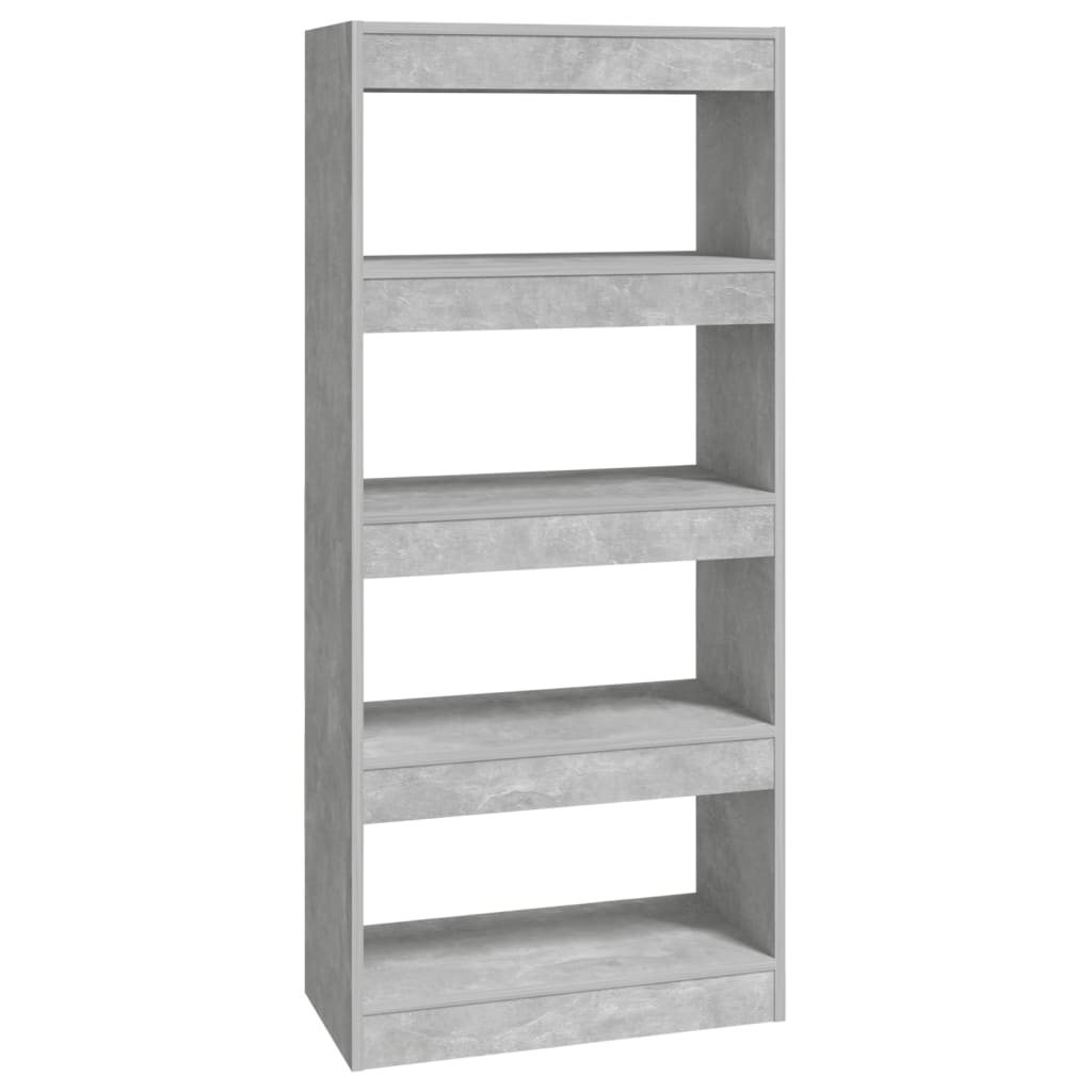 vidaXL Bibliotecă/Separator gri beton 60x30x135cm lemn prelucrat vidaXL Bibliotecă/Separator gri beton 60x30x135cm lemn prelucrat