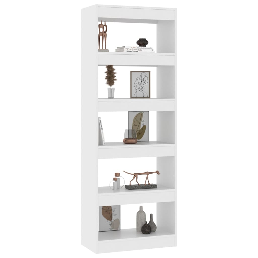 vidaXL Bibliotecă/Separator cameră, alb, 60x30x166 cm, PAL vidaXL Bibliotecă/Separator cameră, alb, 60x30x166 cm, PAL