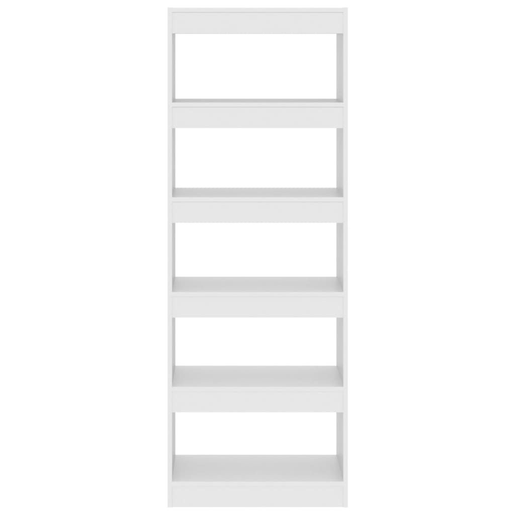 vidaXL Bibliotecă/Separator cameră, alb, 60x30x166 cm, PAL vidaXL Bibliotecă/Separator cameră, alb, 60x30x166 cm, PAL