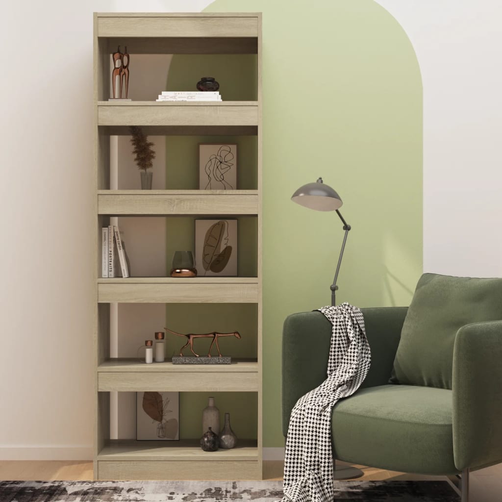 vidaXL Bibliotecă/Separator cameră, stejar sonoma, 60x30x166 cm, PAL vidaXL Bibliotecă/Separator cameră, stejar sonoma, 60x30x166 cm, PAL