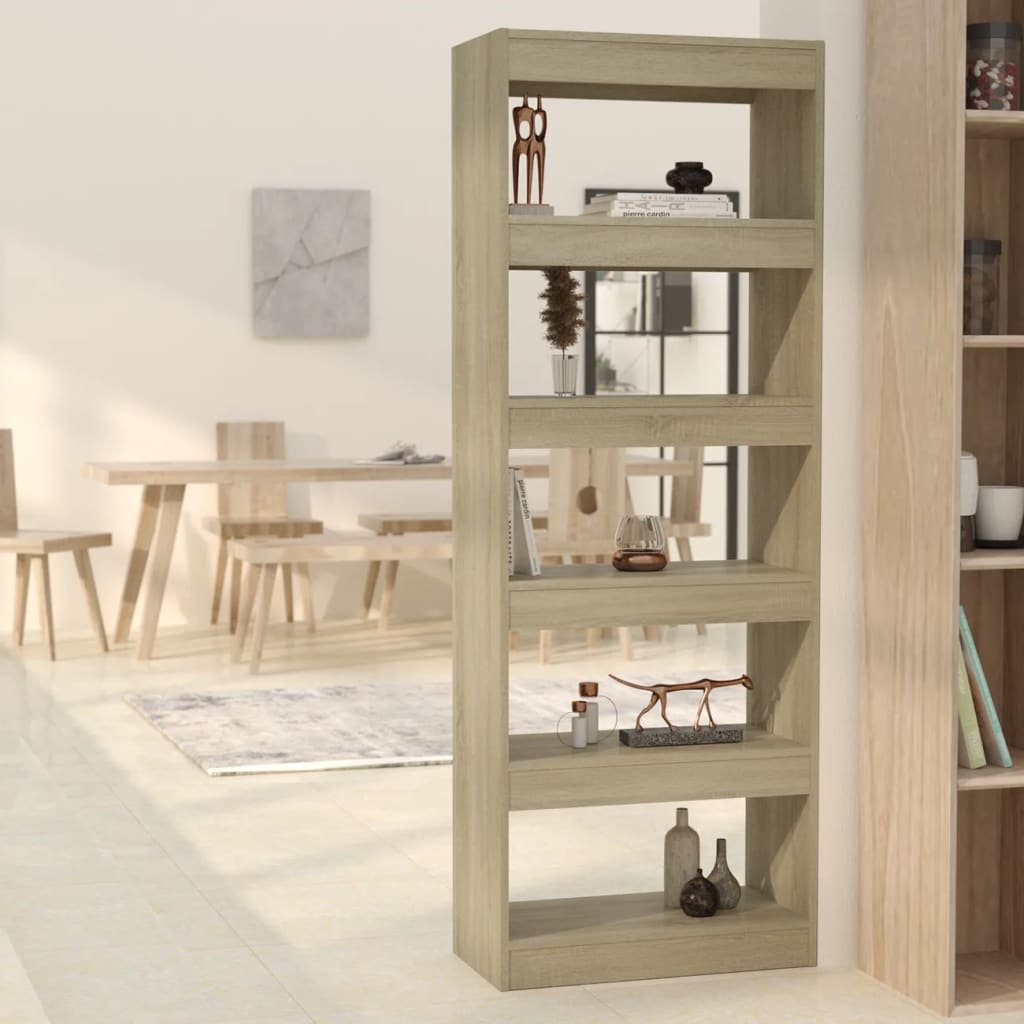 vidaXL Bibliotecă/Separator cameră, stejar sonoma, 60x30x166 cm, PAL vidaXL Bibliotecă/Separator cameră, stejar sonoma, 60x30x166 cm, PAL