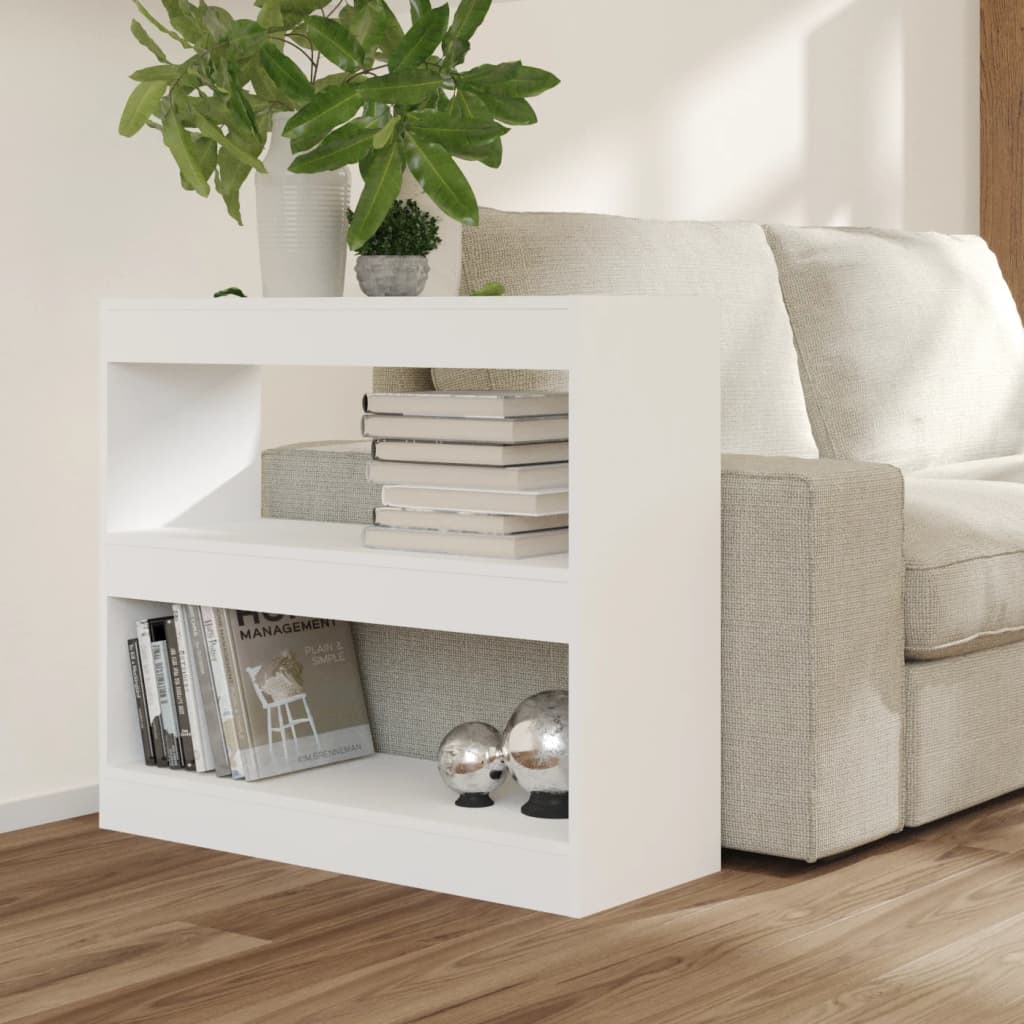 vidaXL Bibliotecă/Separator cameră, alb, 80x30x72 cm