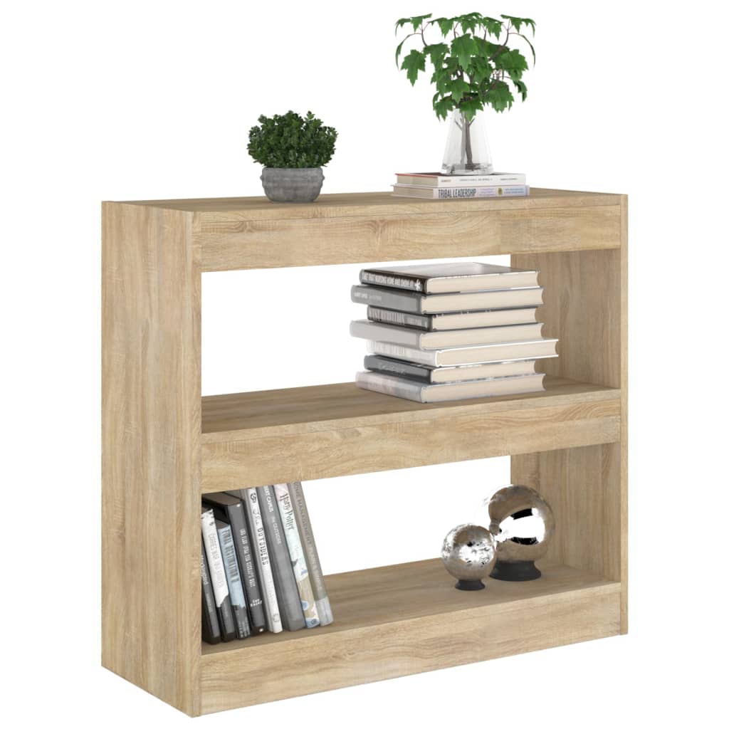 vidaXL Bibliotecă/Separator cameră, stejar sonoma, 80x30x72 cm vidaXL Bibliotecă/Separator cameră, stejar sonoma, 80x30x72 cm