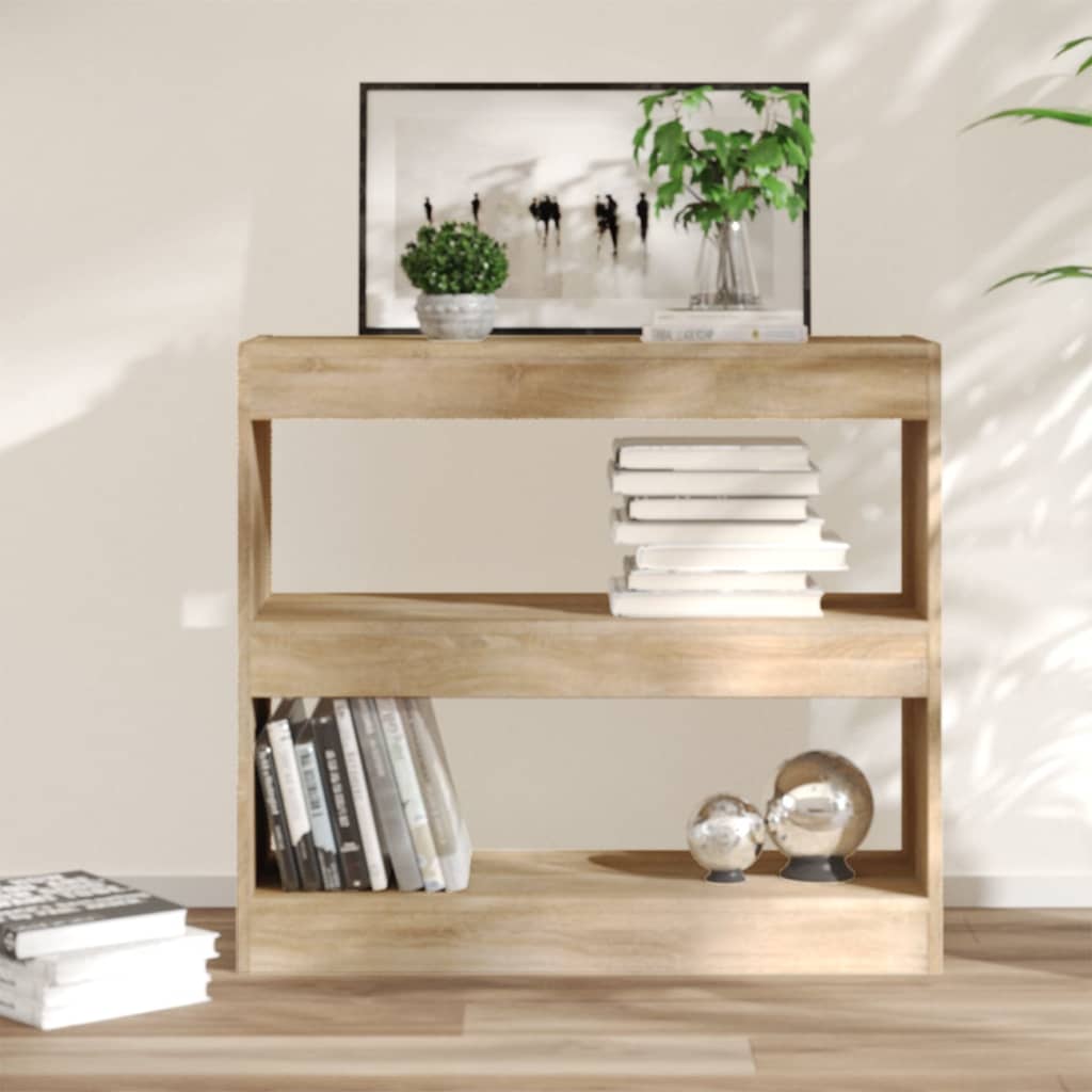 vidaXL Bibliotecă/Separator cameră, stejar sonoma, 80x30x72 cm vidaXL Bibliotecă/Separator cameră, stejar sonoma, 80x30x72 cm
