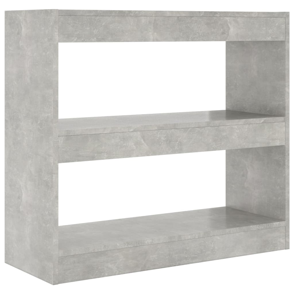 vidaXL Bibliotecă/Separator cameră, gri beton, 80x30x72 cm