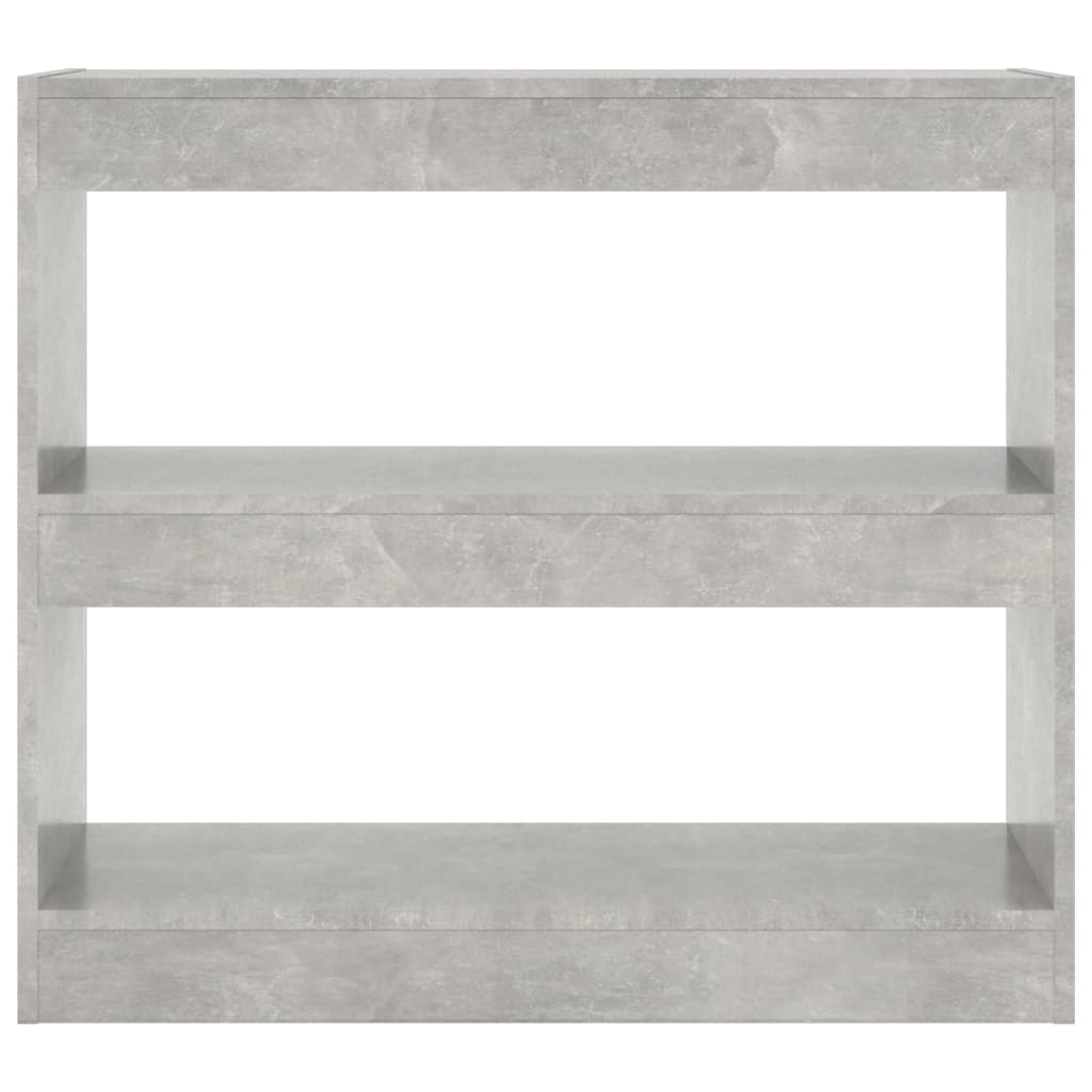vidaXL Bibliotecă/Separator cameră, gri beton, 80x30x72 cm