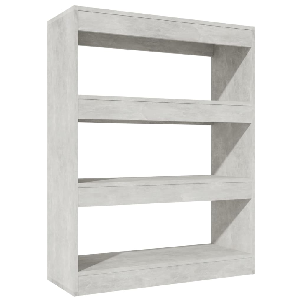 vidaXL Bibliotecă/Separator cameră gri beton 80x30x103cm lemn compozit