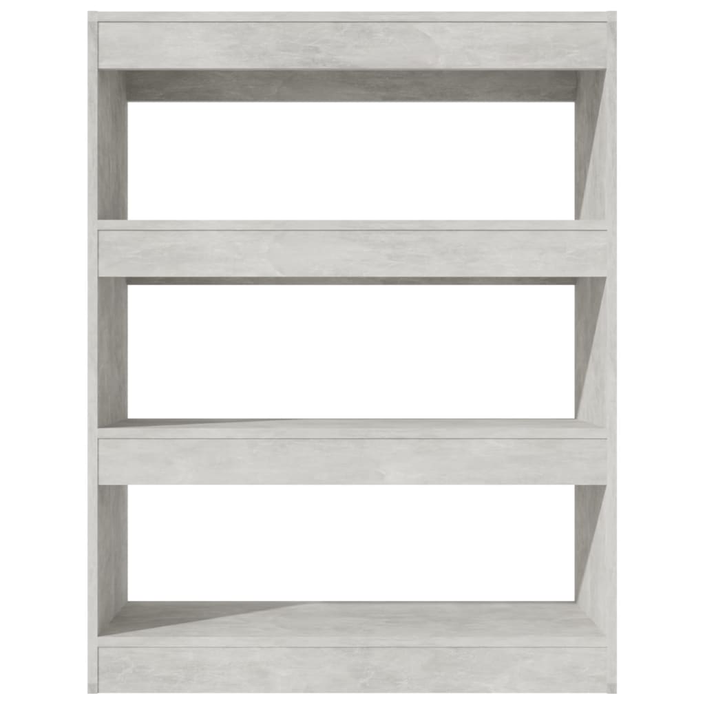 vidaXL Bibliotecă/Separator cameră gri beton 80x30x103cm lemn compozit