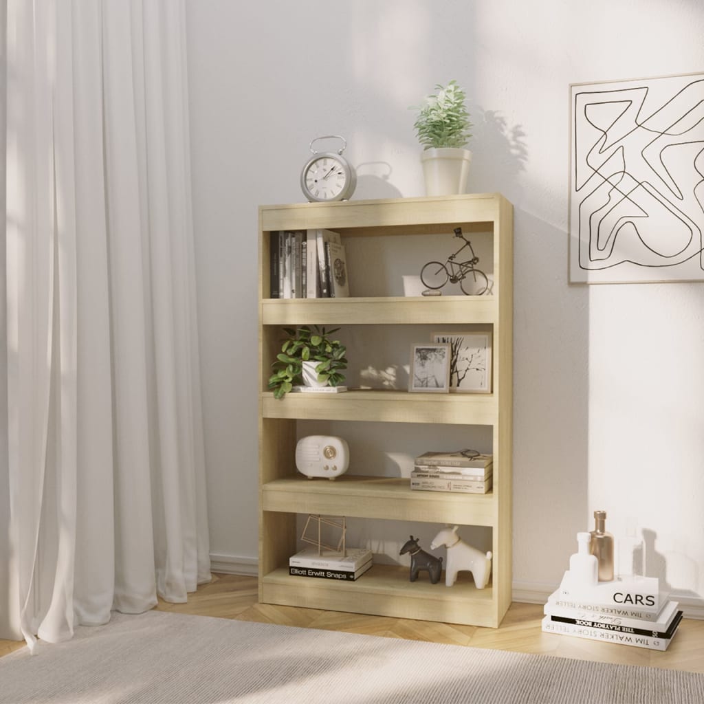 vidaXL Bibliotecă/Separator cameră, stejar sonoma, 80x30x135 cm, PAL vidaXL Bibliotecă/Separator cameră, stejar sonoma, 80x30x135 cm, PAL