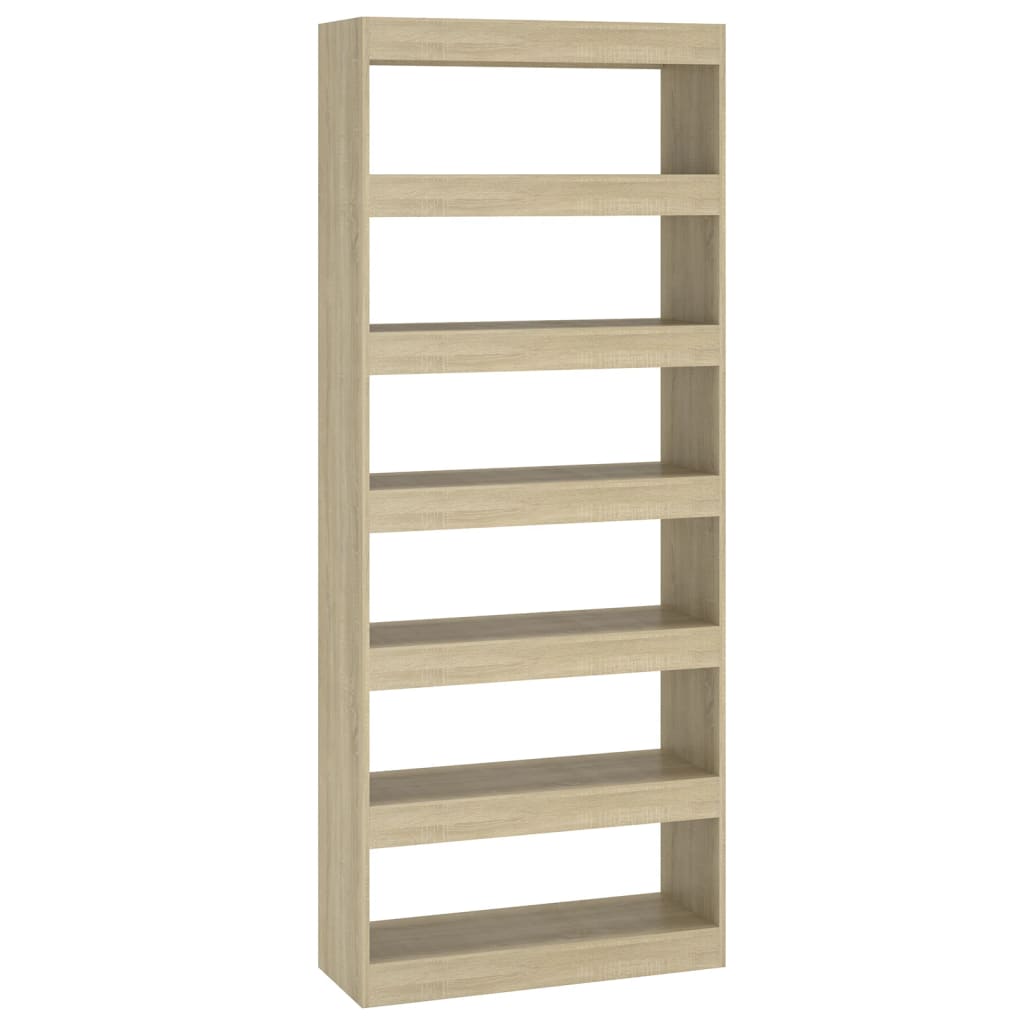 vidaXL Bibliotecă/Separator cameră, stejar sonoma, 80x30x198 cm, PAL vidaXL Bibliotecă/Separator cameră, stejar sonoma, 80x30x198 cm, PAL