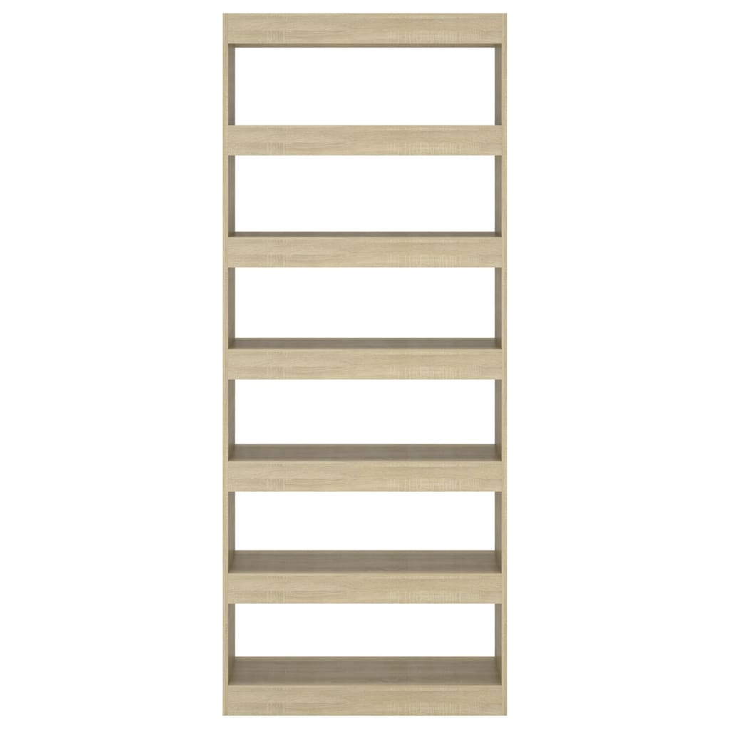 vidaXL Bibliotecă/Separator cameră, stejar sonoma, 80x30x198 cm, PAL vidaXL Bibliotecă/Separator cameră, stejar sonoma, 80x30x198 cm, PAL