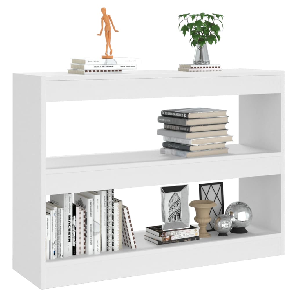 vidaXL Bibliotecă/Separator cameră, alb, 100x30x72 cm