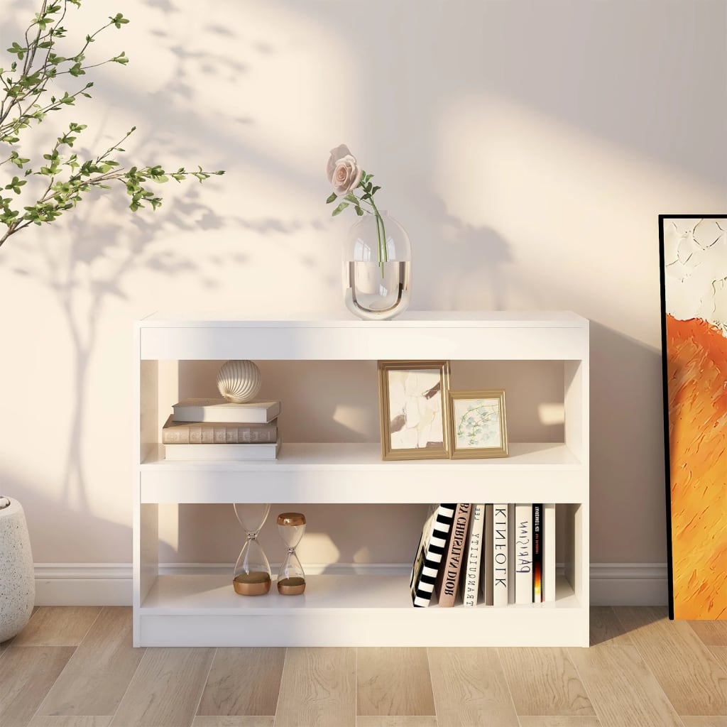 vidaXL Bibliotecă/Separator cameră, alb, 100x30x72 cm