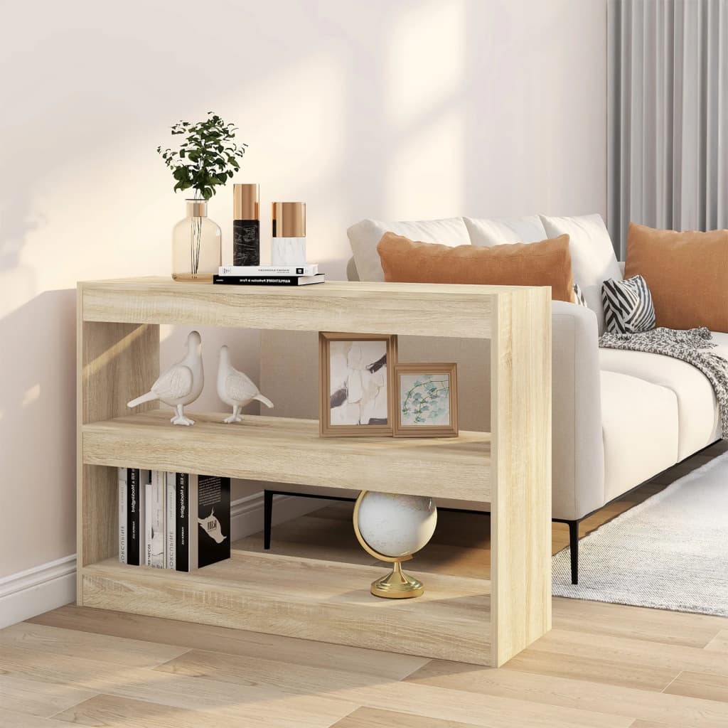 vidaXL Bibliotecă/Separator cameră, stejar sonoma, 100x30x72 cm vidaXL Bibliotecă/Separator cameră, stejar sonoma, 100x30x72 cm