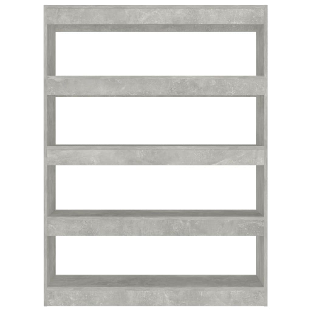 vidaXL Bibliotecă/Separator cameră, gri beton, 100x30x135 cm