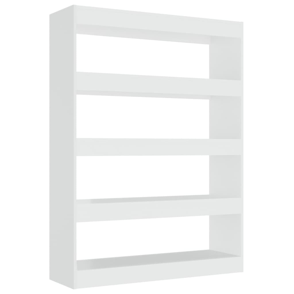 vidaXL Bibliotecă/Separator cameră, alb extralucios, 100x30x135 cm vidaXL Bibliotecă/Separator cameră, alb extralucios, 100x30x135 cm
