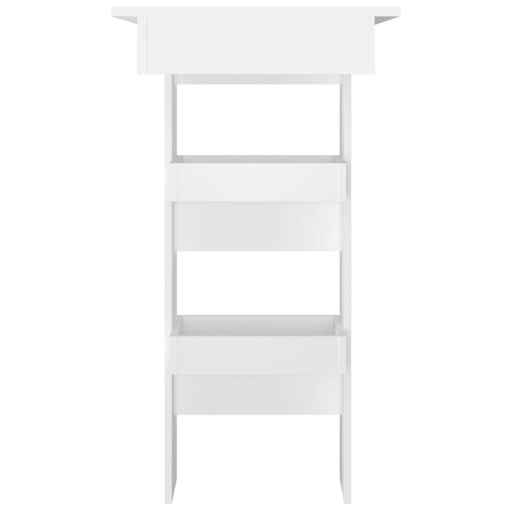 vidaXL Masă bar de perete, alb, 102x45x103,5 cm, lemn compozit vidaXL Masă bar de perete, alb, 102x45x103,5 cm, lemn compozit