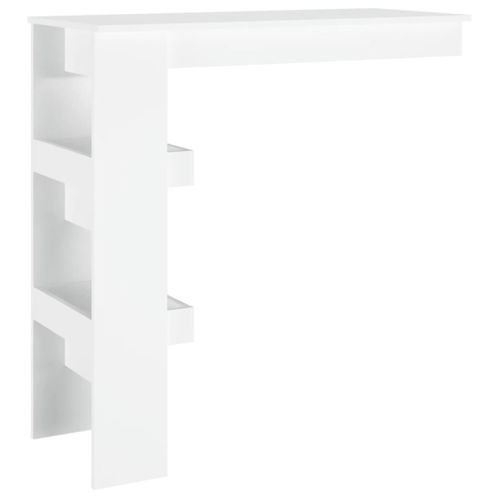 vidaXL Masă bar de perete, alb, 102x45x103,5 cm, lemn compozit vidaXL Masă bar de perete, alb, 102x45x103,5 cm, lemn compozit