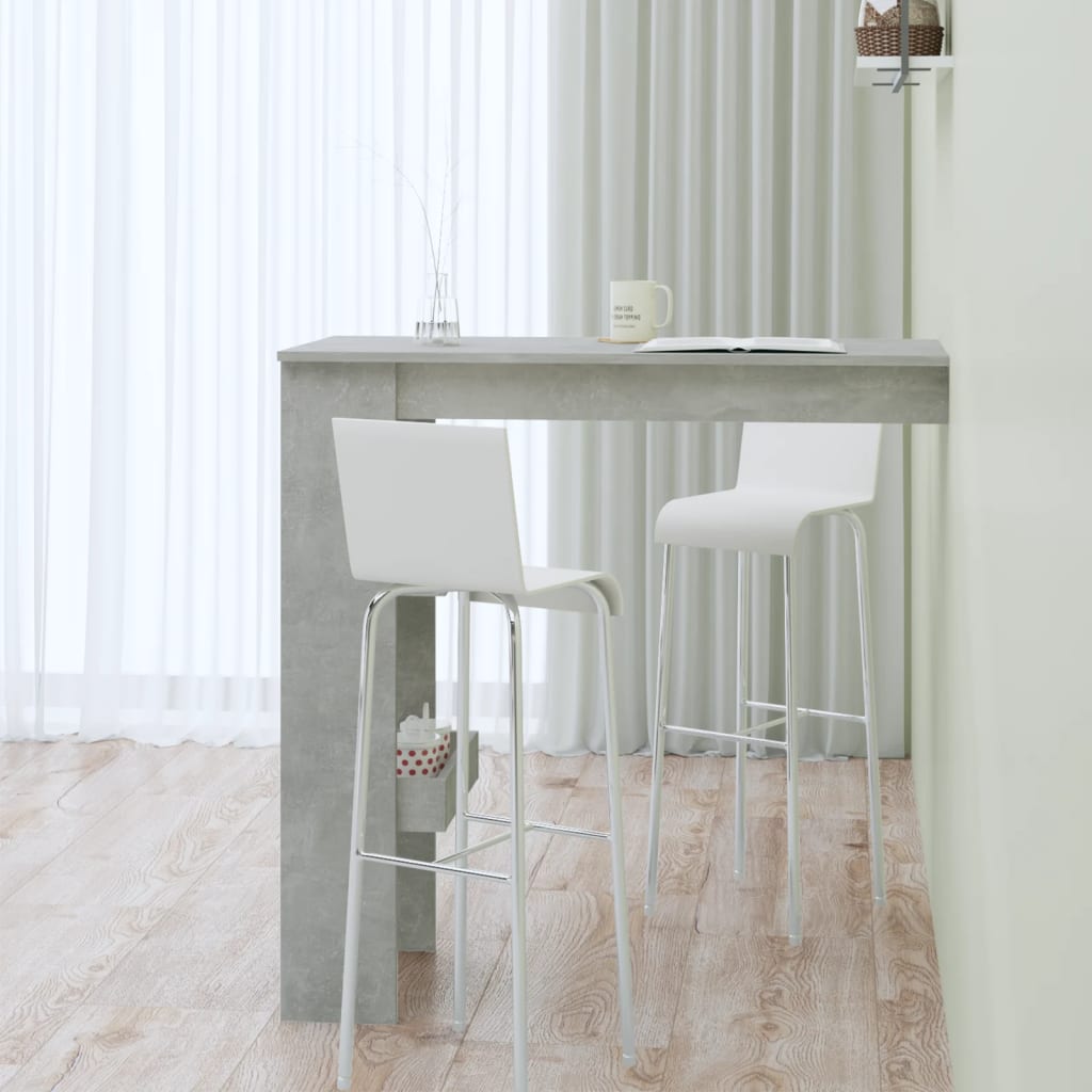 vidaXL Masă bar de perete gri beton 102x45x103,5 cm lemn compozit vidaXL Masă bar de perete gri beton 102x45x103,5 cm lemn compozit
