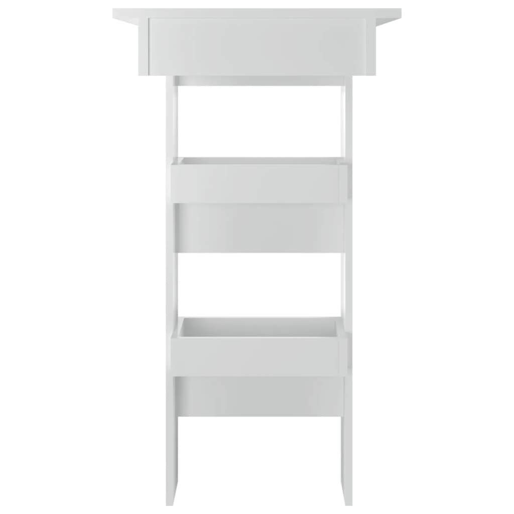 vidaXL Masă bar de perete alb extralucios 102x45x103,5cm lemn compozit vidaXL Masă bar de perete alb extralucios 102x45x103,5cm lemn compozit