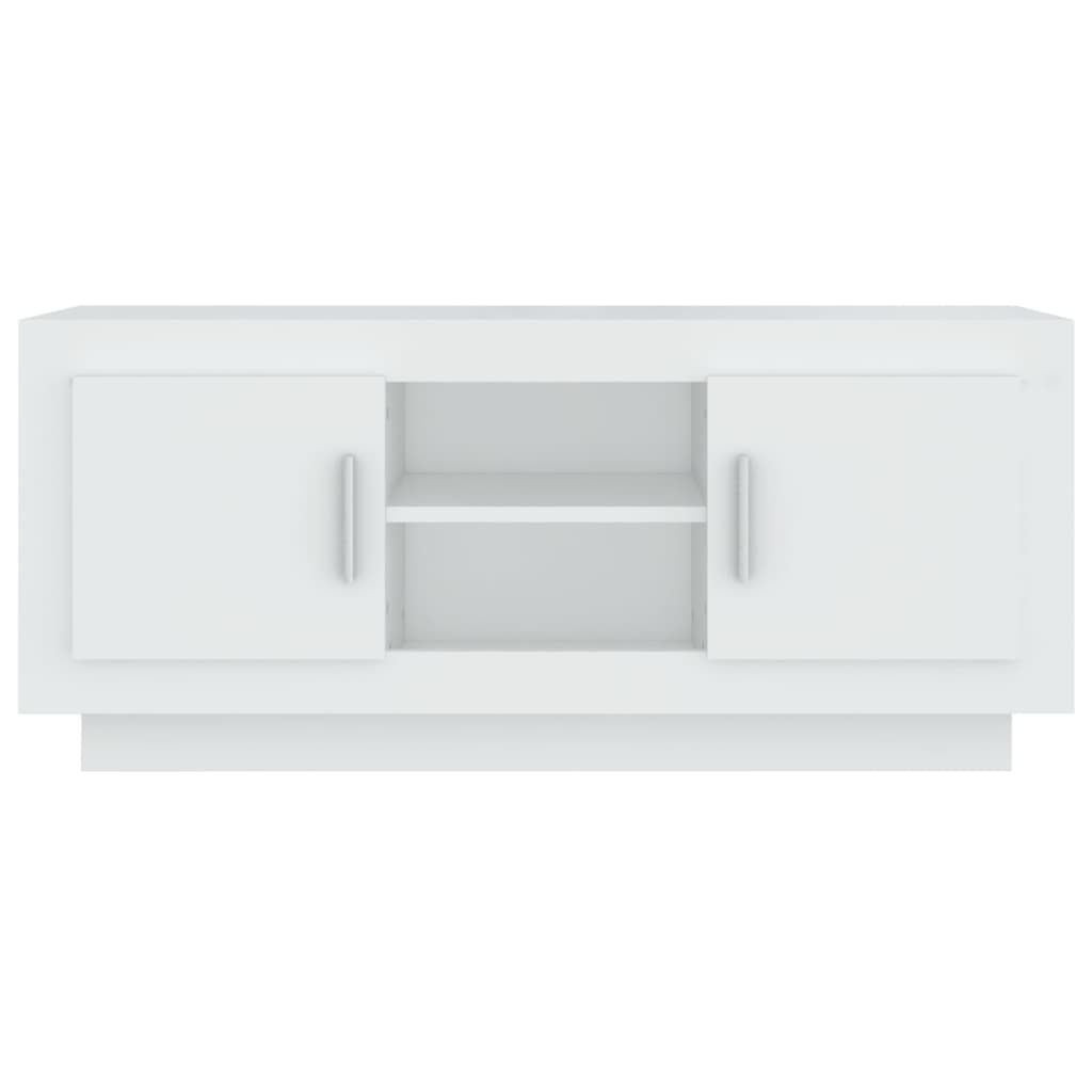 vidaXL Comodă TV, alb, 102x35x45 cm, lemn prelucrat