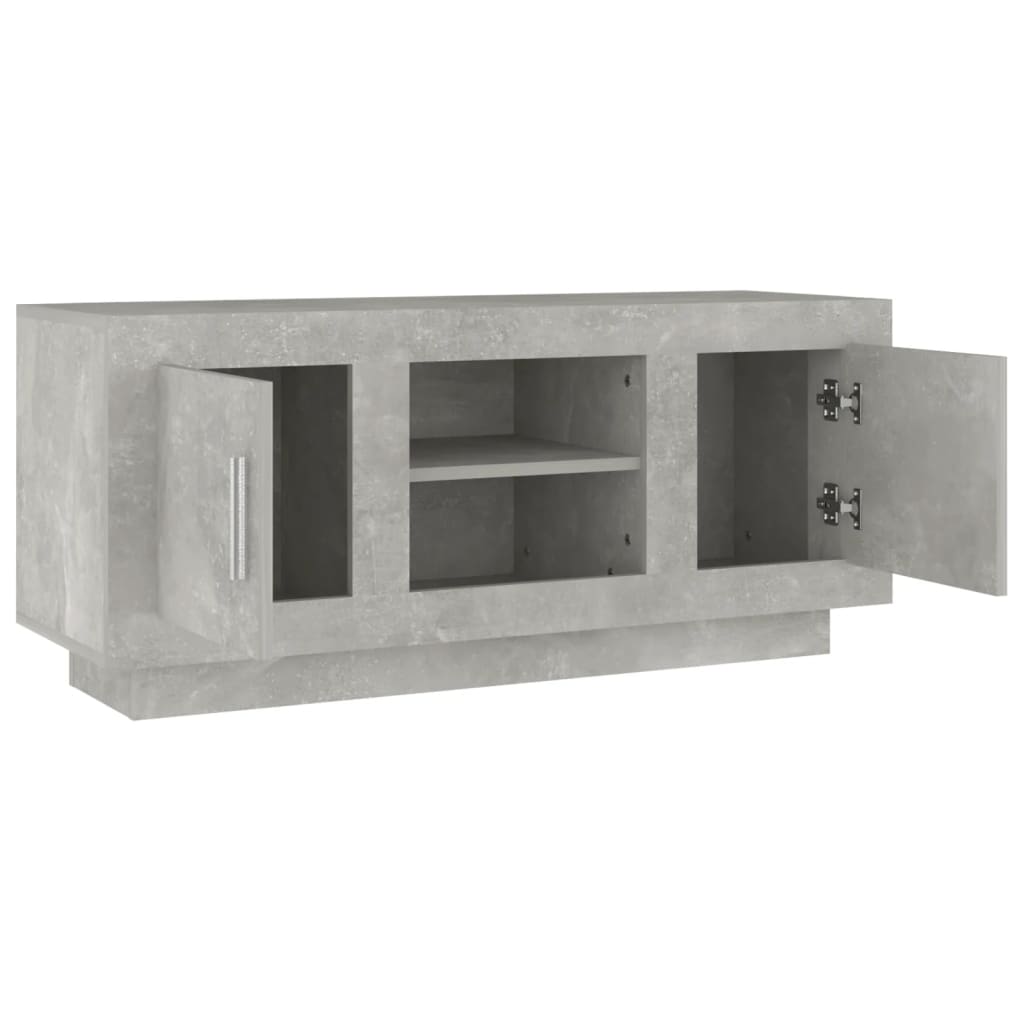 vidaXL Comodă TV, gri beton, 102x35x45 cm, lemn prelucrat vidaXL Comodă TV, gri beton, 102x35x45 cm, lemn prelucrat