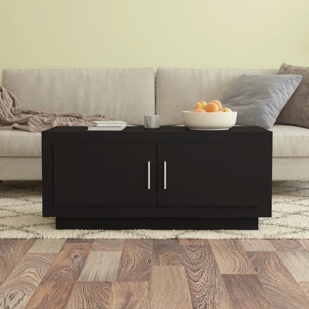 vidaXL Măsuță de cafea, negru, 102x50x45 cm, lemn prelucrat vidaXL Măsuță de cafea, negru, 102x50x45 cm, lemn prelucrat