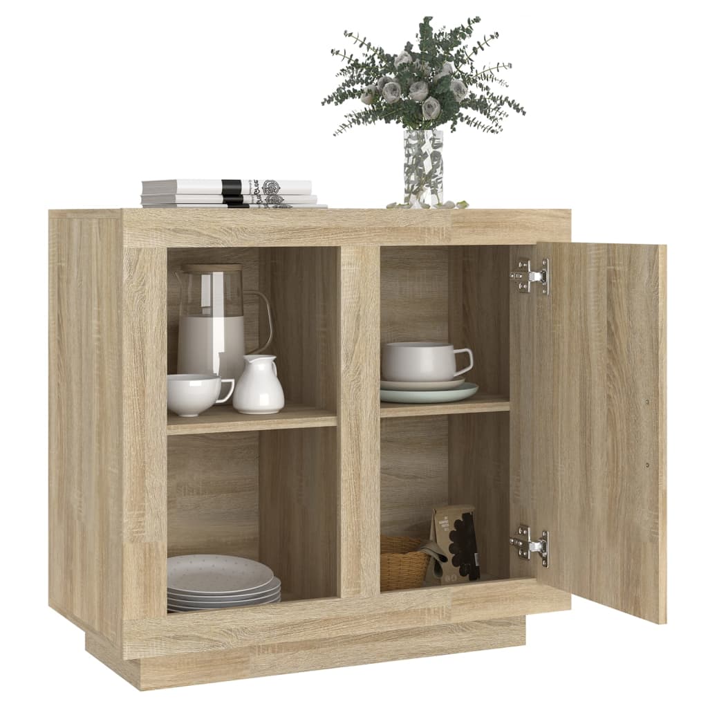 vidaXL Dulap, stejar fumuriu, 80x40x75 cm