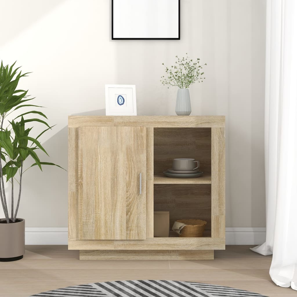 vidaXL Dulap, stejar fumuriu, 80x40x75 cm