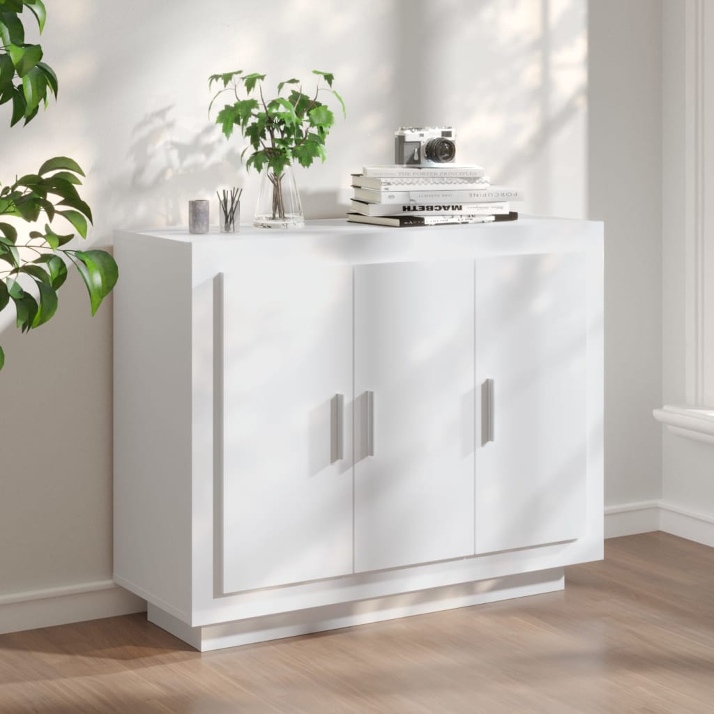 vidaXL Dulap, alb, 92x35x75 cm, lemn compozit