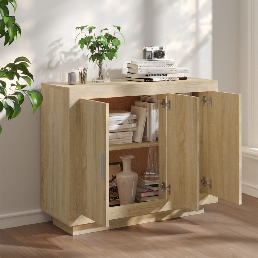 vidaXL Dulap, stejar sonoma, 92x35x75 cm, lemn compozit