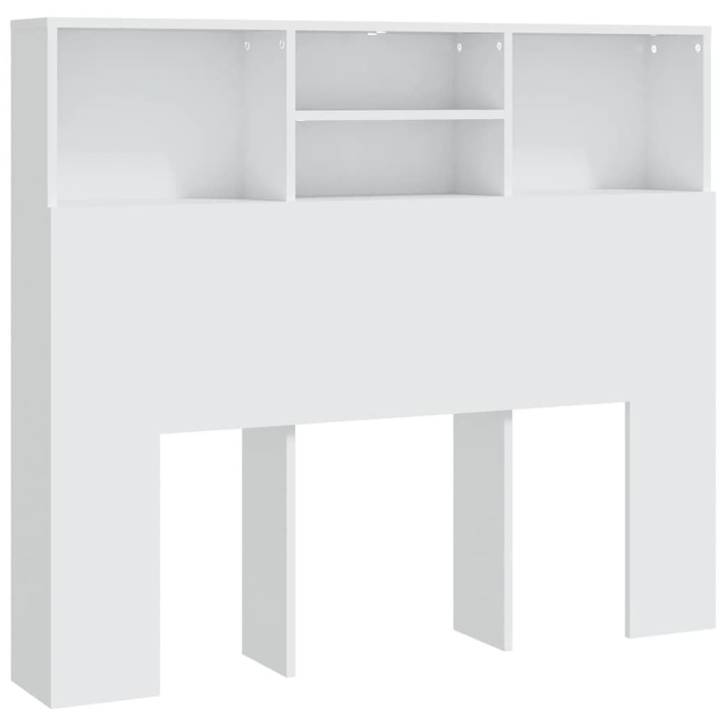 vidaXL Tăblie de pat cu dulap, alb, 120x19x103,5 cm vidaXL Tăblie de pat cu dulap, alb, 120x19x103,5 cm