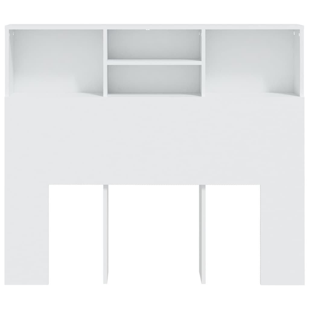 vidaXL Tăblie de pat cu dulap, alb, 120x19x103,5 cm vidaXL Tăblie de pat cu dulap, alb, 120x19x103,5 cm