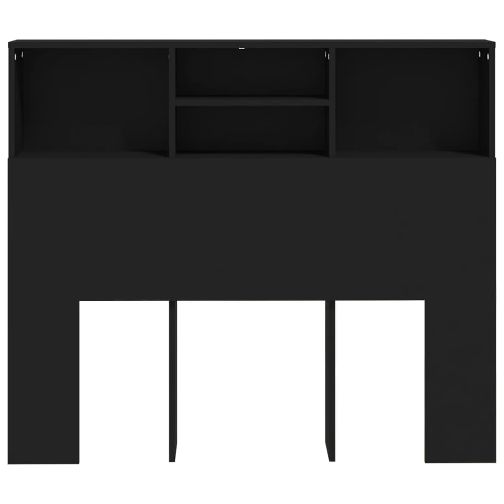 vidaXL Tăblie de pat cu dulap, negru, 120x19x103,5 cm vidaXL Tăblie de pat cu dulap, negru, 120x19x103,5 cm