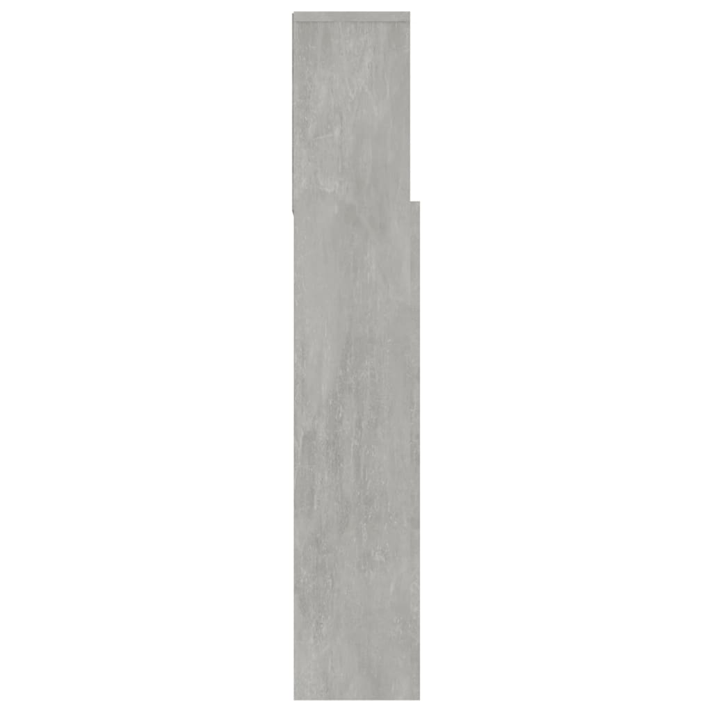 vidaXL Tăblie de pat cu dulap, gri beton, 120x19x103,5 cm vidaXL Tăblie de pat cu dulap, gri beton, 120x19x103,5 cm