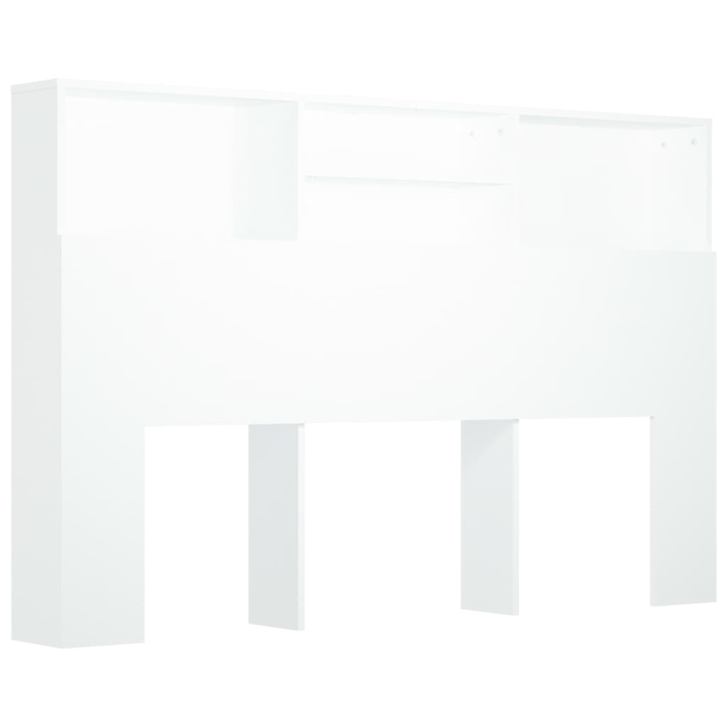 vidaXL Tăblie de pat cu dulap, alb, 160x19x103,5 cm vidaXL Tăblie de pat cu dulap, alb, 160x19x103,5 cm