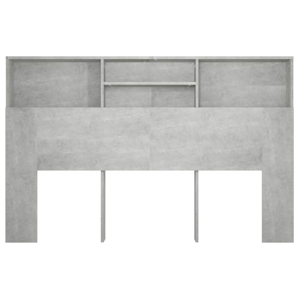 vidaXL Tăblie de pat cu dulap, gri beton, 160x19x103,5 cm vidaXL Tăblie de pat cu dulap, gri beton, 160x19x103,5 cm
