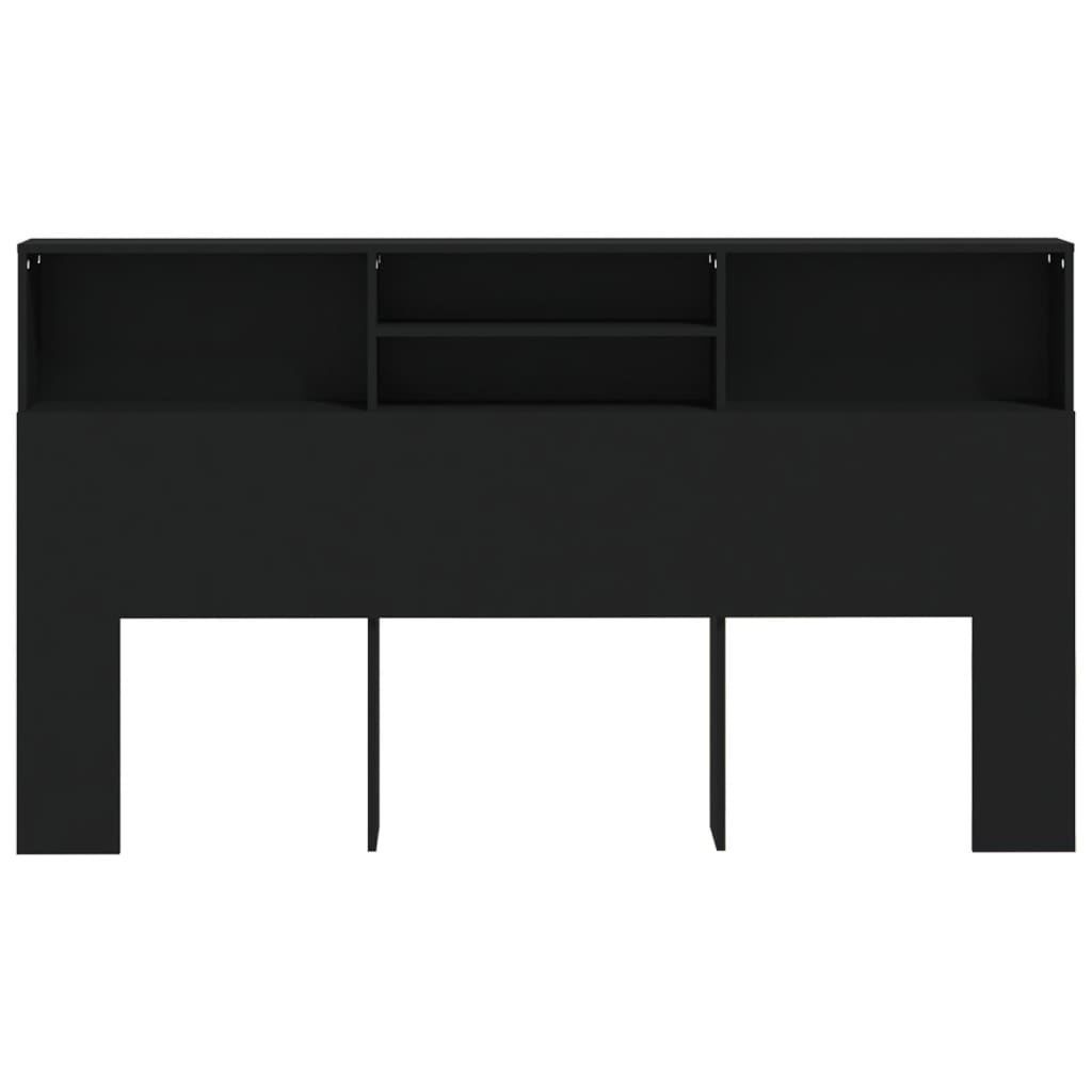 vidaXL Tăblie de pat cu dulap, negru, 180x19x103,5 cm vidaXL Tăblie de pat cu dulap, negru, 180x19x103,5 cm