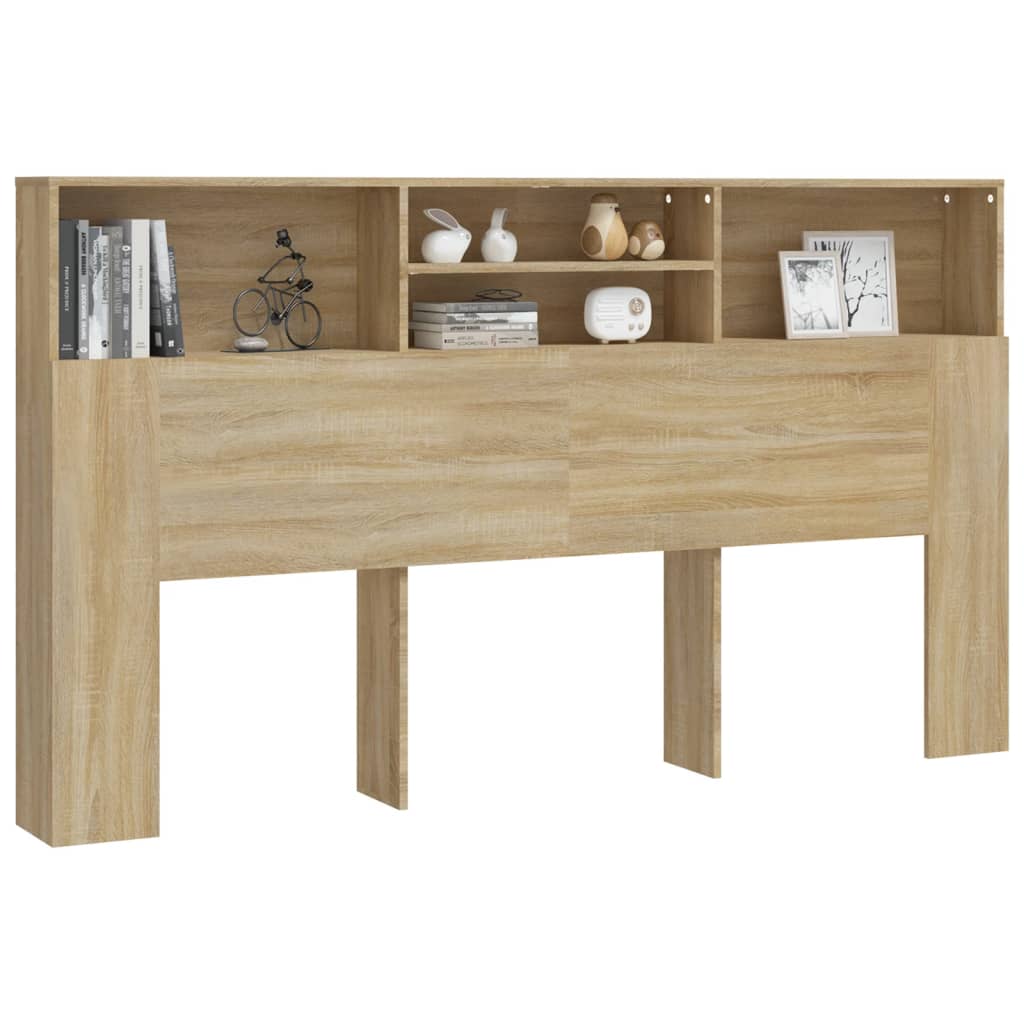vidaXL Tăblie de pat cu dulap, stejar sonoma, 180x19x103,5 cm vidaXL Tăblie de pat cu dulap, stejar sonoma, 180x19x103,5 cm