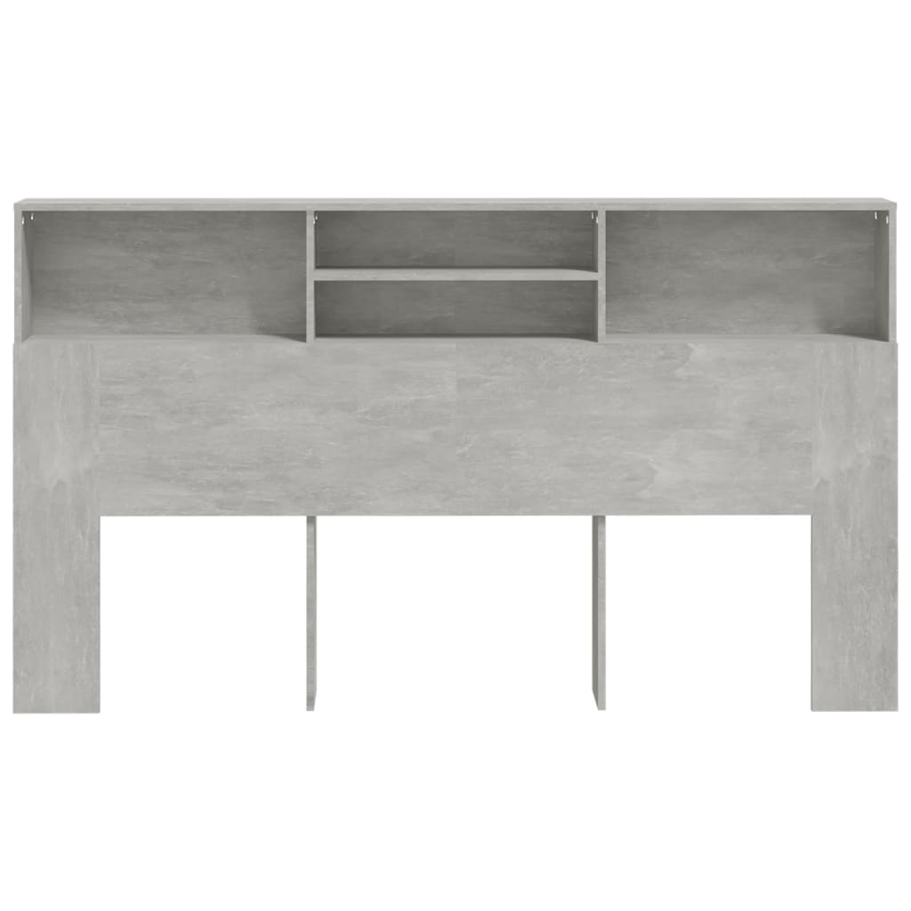 vidaXL Tăblie de pat cu dulap, gri beton, 180x19x103,5 cm vidaXL Tăblie de pat cu dulap, gri beton, 180x19x103,5 cm