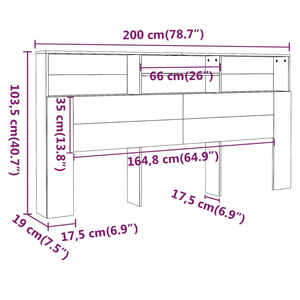 vidaXL Dulap tăblie, alb extralucios, 200x19x103,5 cm vidaXL Dulap tăblie, alb extralucios, 200x19x103,5 cm