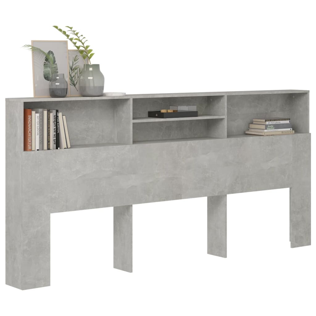 vidaXL Dulap tăblie, gri beton, 220x19x103,5 cm vidaXL Dulap tăblie, gri beton, 220x19x103,5 cm