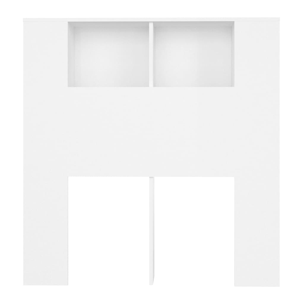 vidaXL Tăblie de pat cu dulap, alb, 100x18,5x102,5 cm