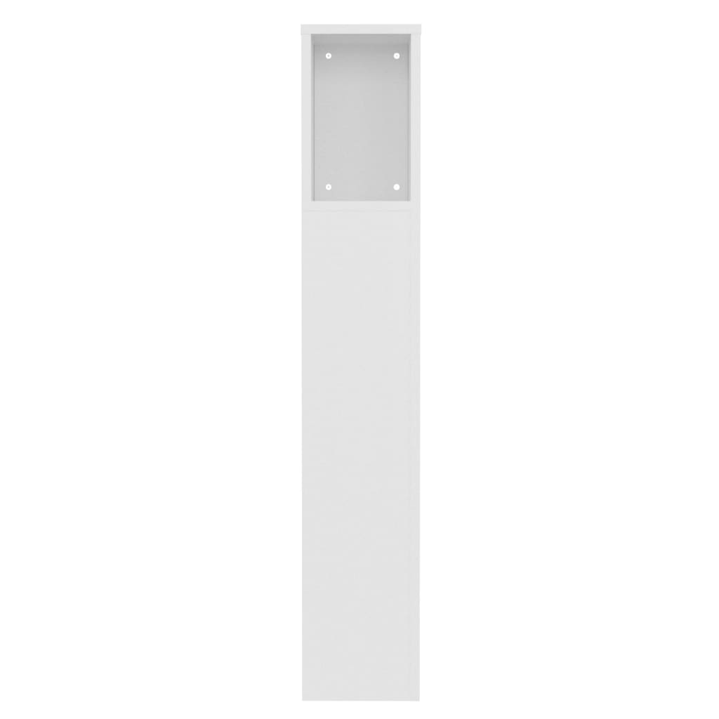 vidaXL Tăblie de pat cu dulap, alb, 100x18,5x102,5 cm