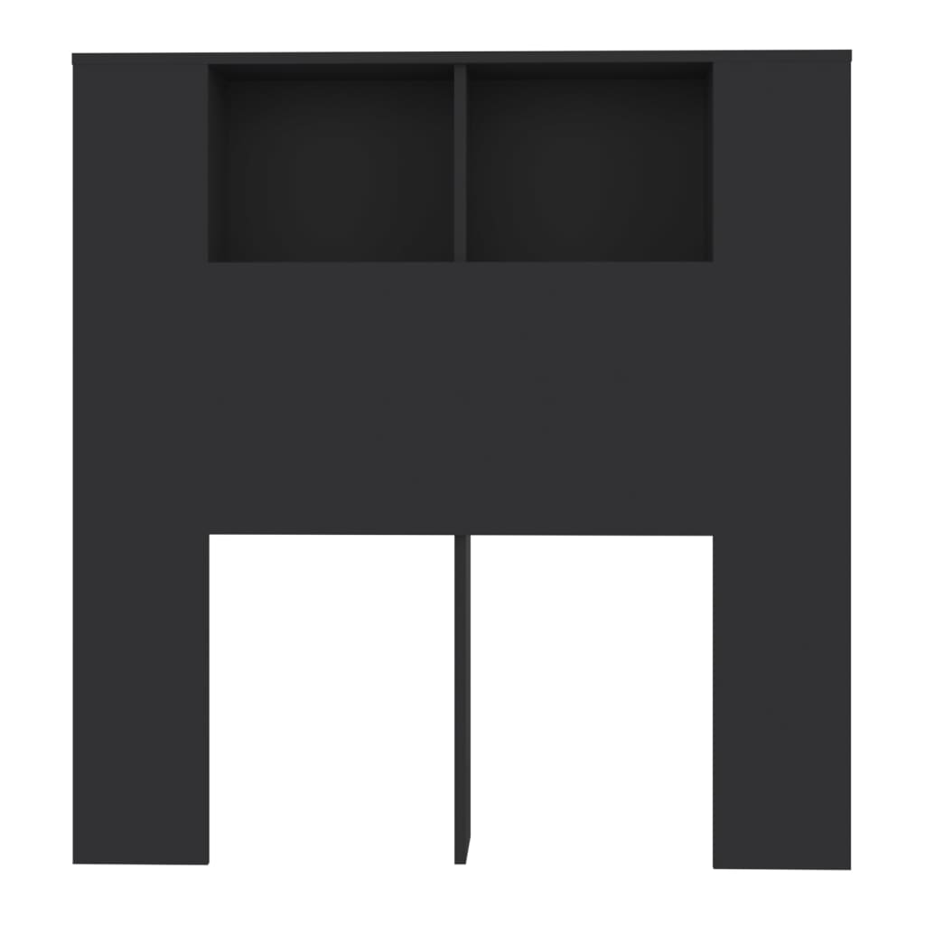 vidaXL Tăblie de pat cu dulap, negru, 100x18,5x102,5 cm